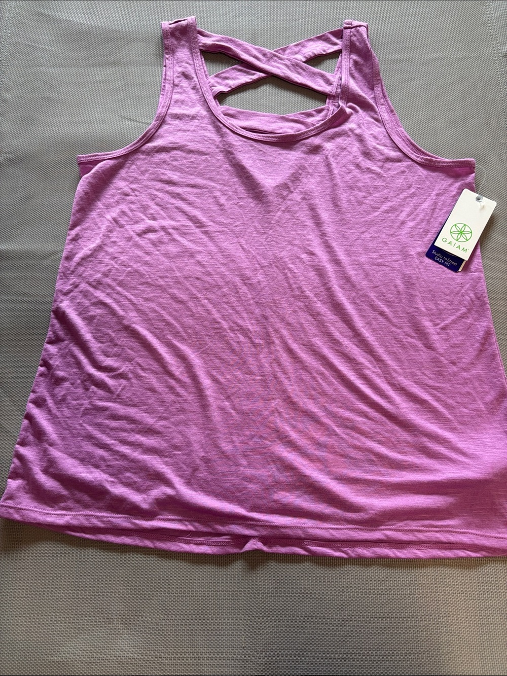 GAIAM XL Lavender Crossback Women's Tank TOP NWT